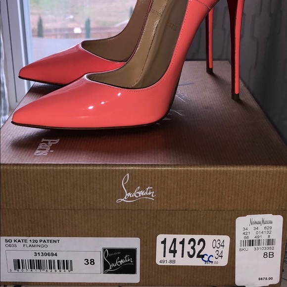 Christian Louboutin So Kate 120 Color Flamingo - Picture 4 of 5